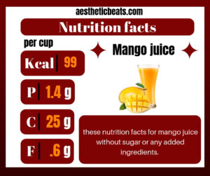 Mango juice-nutrition facts - aestheticbeats