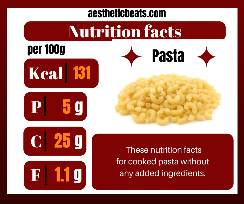 plain pasta nutrition facts