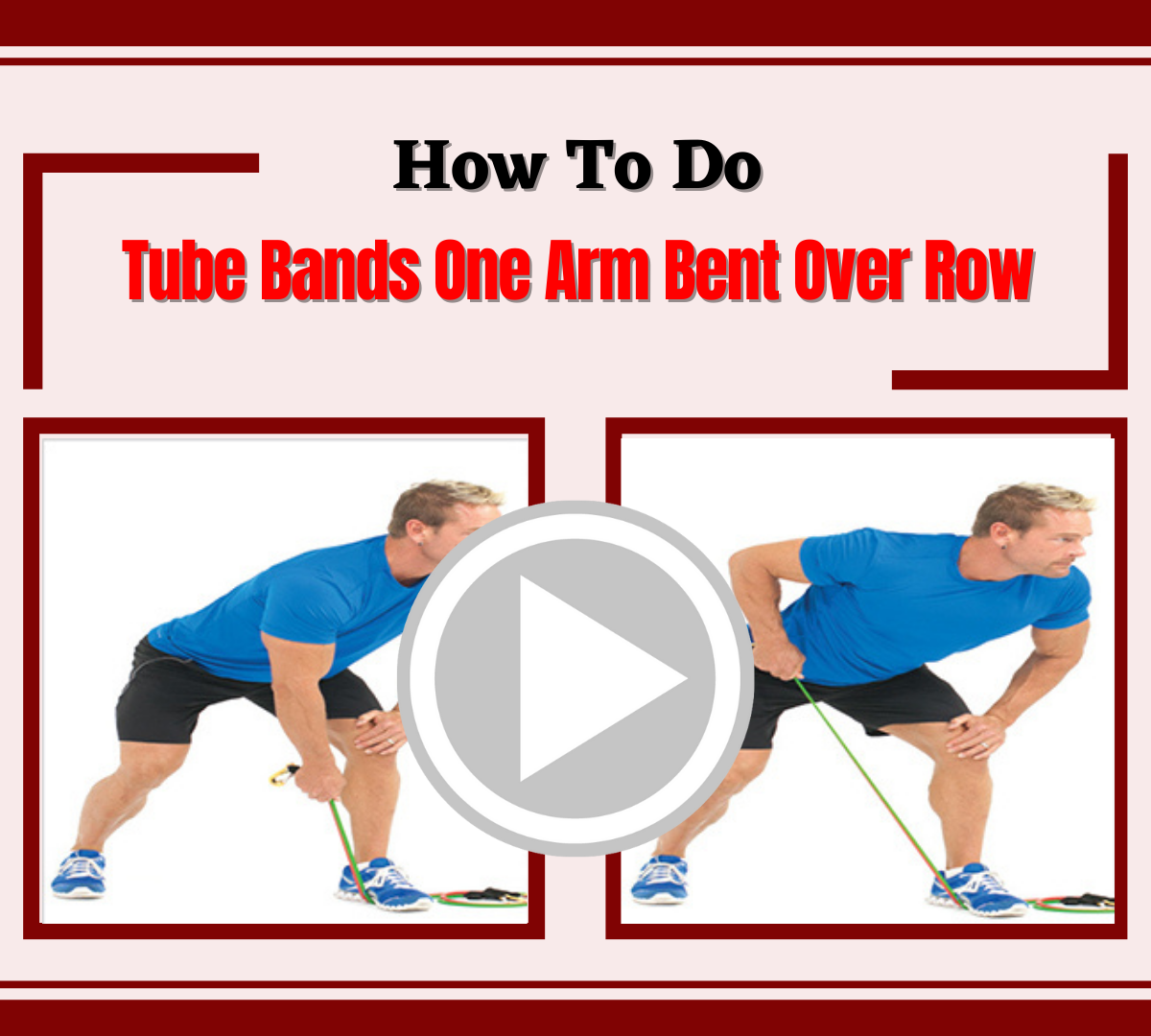 Tube Bands One Arm Bent Over Row - Back exercise - aestheticbeats