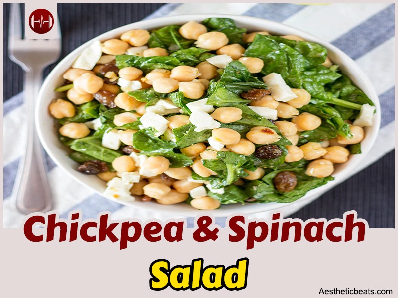 Chickpea & Spinach Salad - aestheticbeats