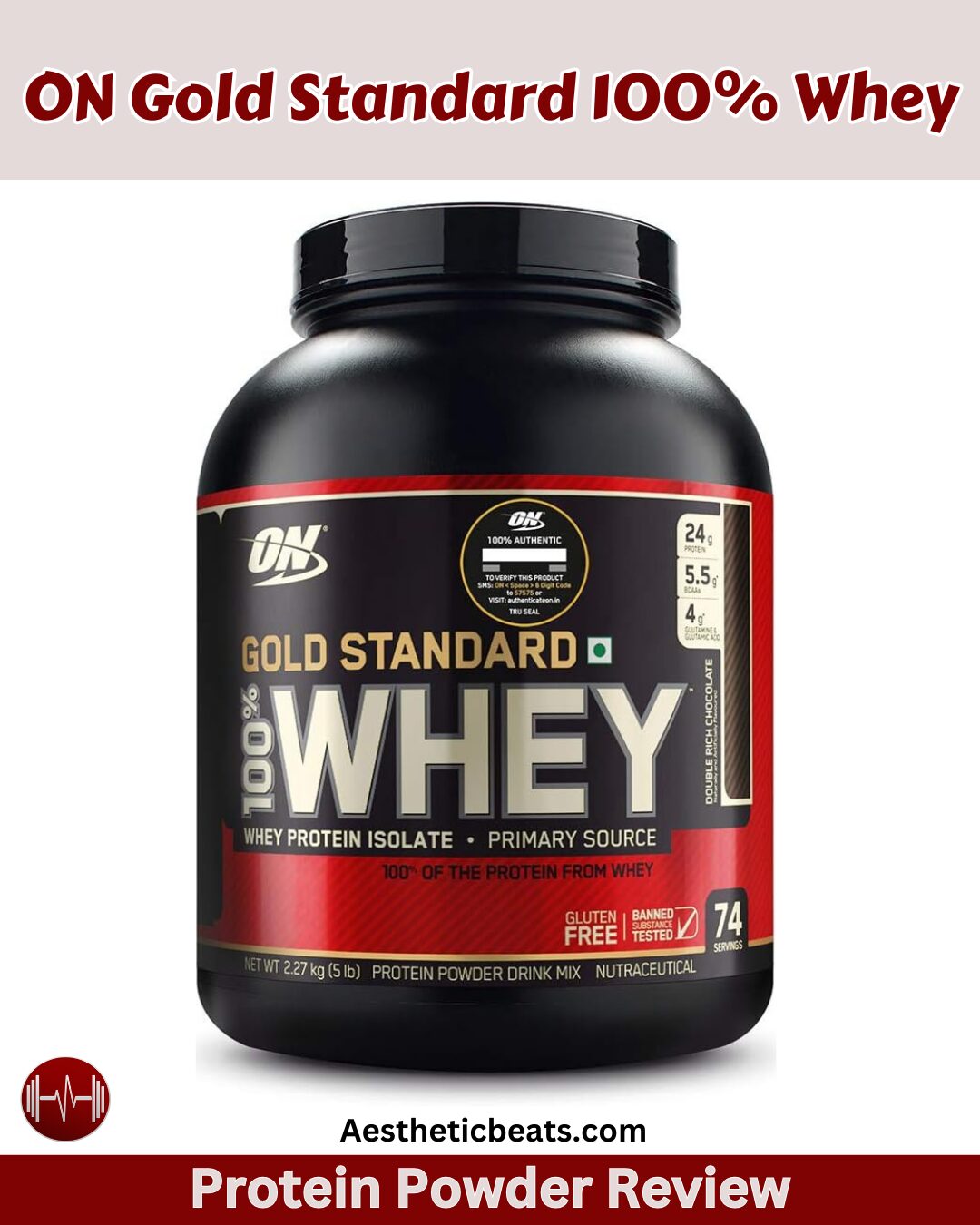 Optimum Nutrition Gold Standard 100% Whey Protein Powder