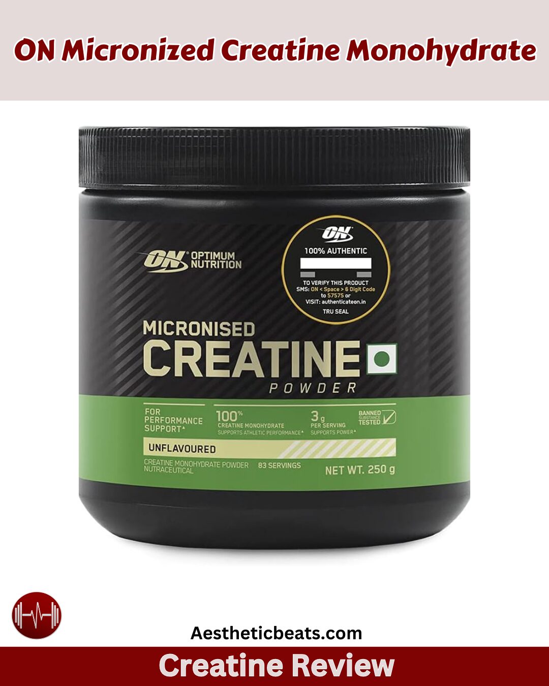 Optimum Nutrition Micronized Creatine Monohydrate Powder