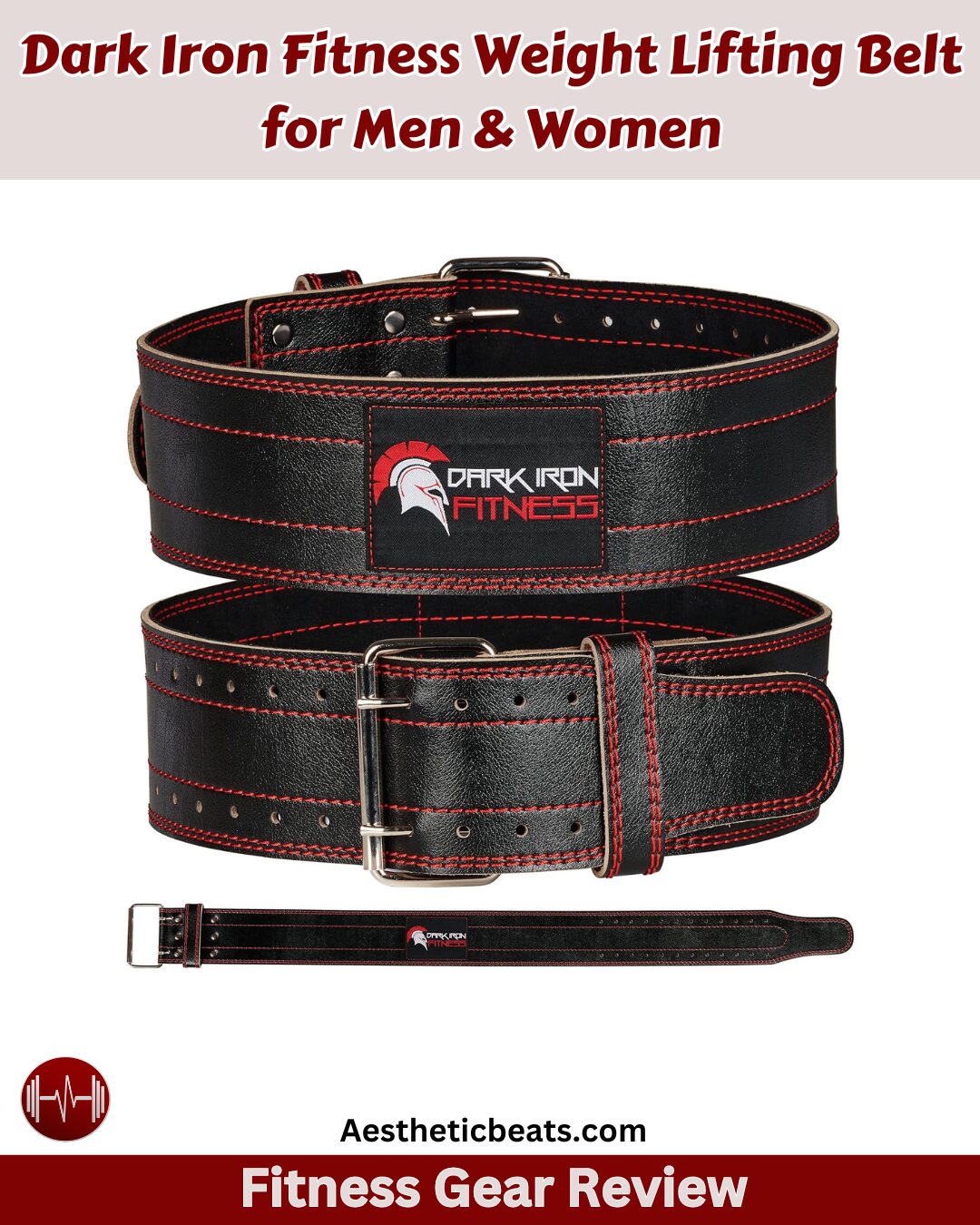 Dark Iron Fitness Weight Lifting Belt for Men & Women