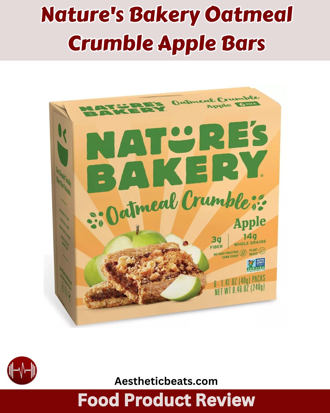 Nature’s Bakery Oatmeal Crumble Apple Bars