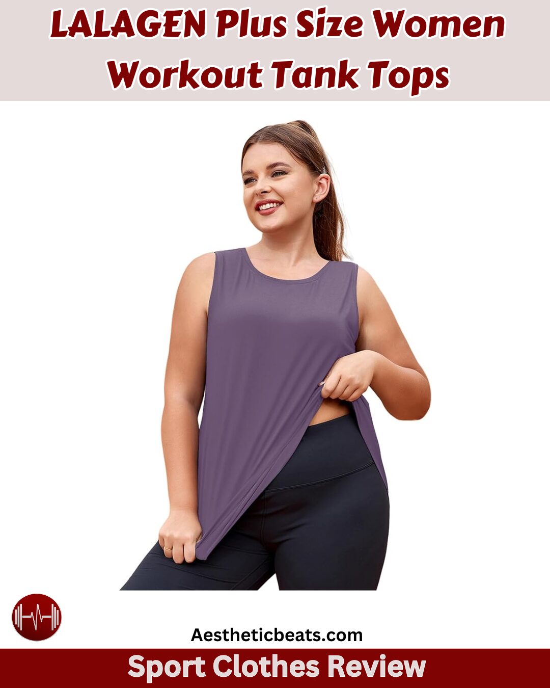 LALAGEN Plus Size Women Workout Tank Tops