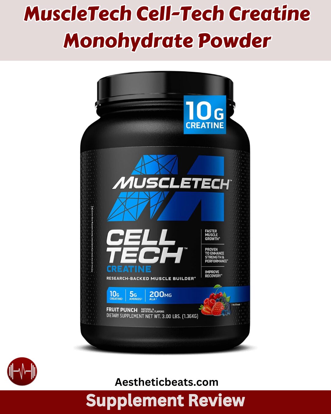 MuscleTech Cell-Tech Creatine Monohydrate Powder