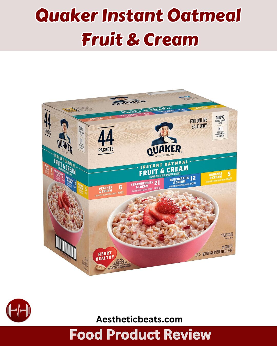 Quaker Instant Oatmeal Fruit & Cream Review